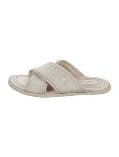 Pre-owned Fendi Graphic Print Slides In Multicolor