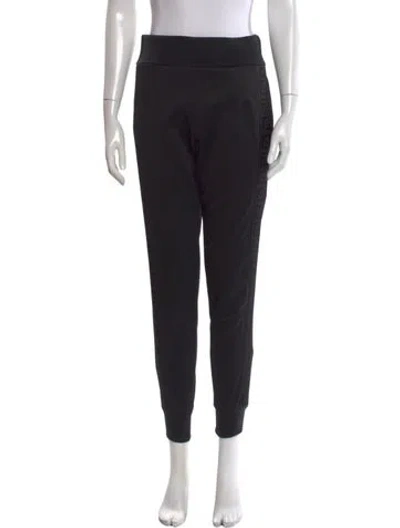 Pre-owned Fendi Graphic Print Straight Leg Pants In Black