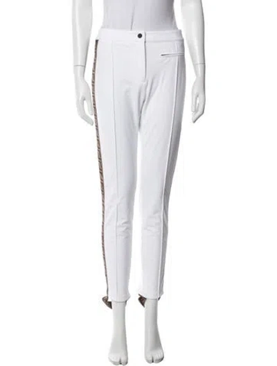 Pre-owned Fendi Graphic Print Straight Leg Pants In White