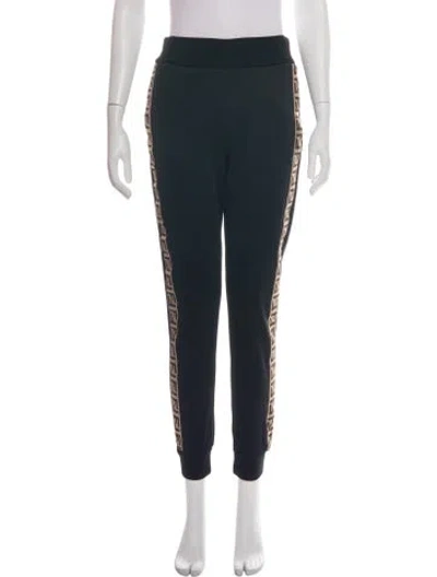 Pre-owned Fendi Graphic Print Sweatpants In Black