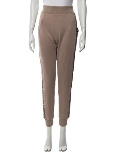 Pre-owned Fendi Graphic Print Sweatpants In Brown