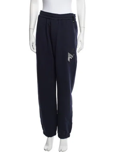 Pre-owned Fendi Graphic Print Sweatpants W/ Tags In Blue