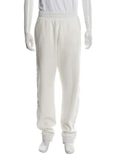 Pre-owned Fendi Graphic Print Sweatpants In White