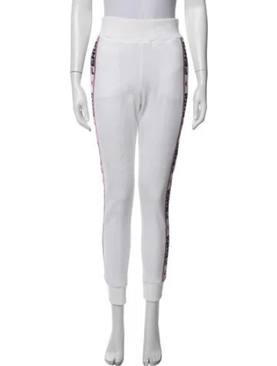 Pre-owned Fendi Graphic Print Sweatpants In White