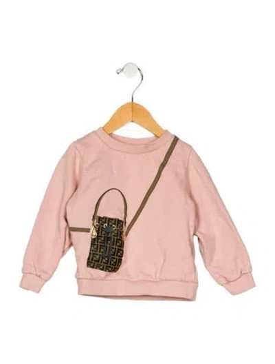 Pre-owned Fendi Babies' Graphic Print Sweatshirt In Pink