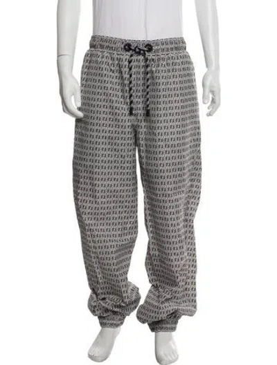 Pre-owned Fendi Graphic Print Wide Leg Pants In Multicolor