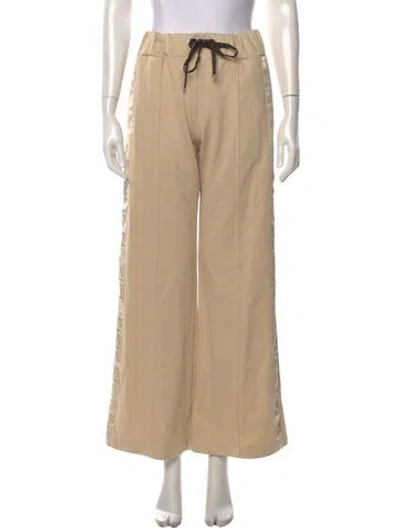 Pre-owned Fendi Graphic Print Wide Leg Pants In Neutrals
