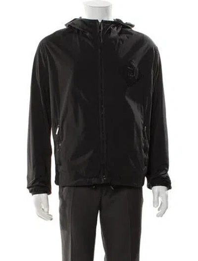 Pre-owned Fendi Graphic Print Windbreaker In Gray