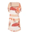 Fendi Abstract-print Mini Dress In Neutral