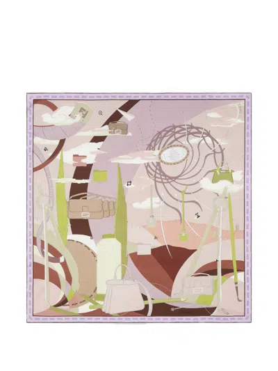 Fendi Graphic-print Scarf In Multi