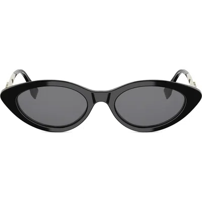 Fendi Graphy 51mm Cat Eye Sunglasses In Black