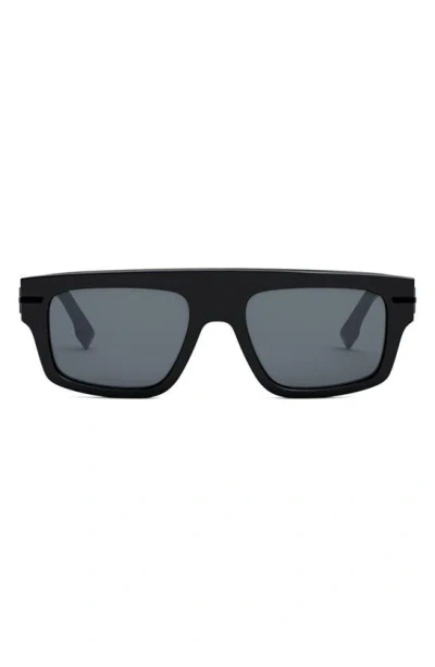 Fendi Graphy 54mm Geometric Sunglasses In Black