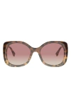 Fendi Graphy 55mm Gradient Square Sunglasses In Brown