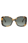 Fendi Graphy 55mm Gradient Square Sunglasses In Brown