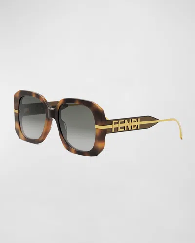 Fendi Graphy Anagram Butterfly Acetate Sunglasses In Multi