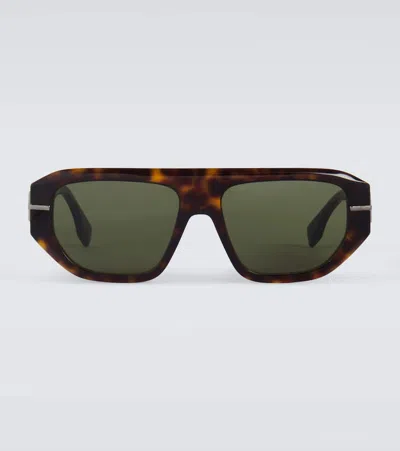 Fendi Graphy Aviator Sunglasses In Brown