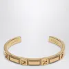 Fendi Graphy Bracelet In Camel Coloured Leather Women