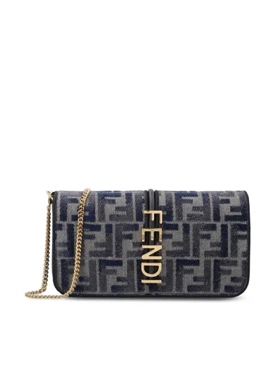 Fendi Graphy Chain-linked Wallet In Multicolour