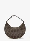 Fendi Graphy Handbag In Ff Jacquard Fabric In Brown