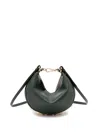 Fendi Mini Graphy Crescent-shaped Cross Body Bag In Green