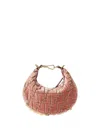 Fendi Graphy Mini Hobo In Ff Jacquard Velvet Bags In Multi