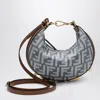 Fendi Graphy Minibag In Jacquard Ff Denim Effect Blue