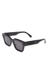 Fendi Graphy Rectangular Sunglasses, 51mm In Black/gray Solid