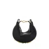 Fendi Graphy Ring Mini Handbag In Black