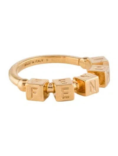 Pre-owned Fendi Graphy Ring In Multi