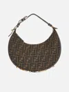 Fendi Graphy Handbag In Ff Jacquard Fabric In Brown