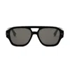 Fendi The Graphy 55mm Geometric Sunglasses In Black