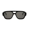 Fendi The Graphy 55mm Geometric Sunglasses In Black
