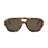 Fendi The Graphy 55mm Geometric Sunglasses In Brown