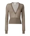 Fendi Cashmere Blend Sweater Featuring Contrast Trim In Gray