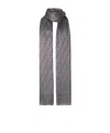 Fendi Gray Ff Silk Stole In Gray