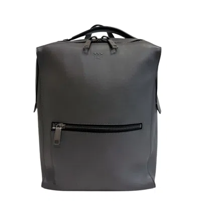 Pre-owned Fendi Gray Leather Backpack ()
