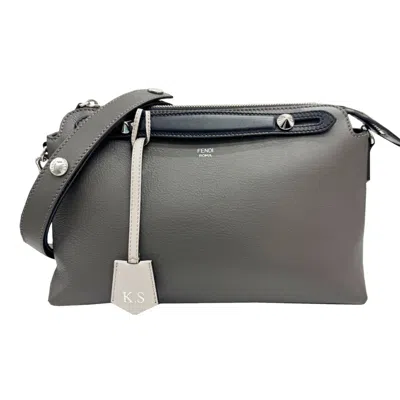Pre-owned Fendi Gray Leather Handbag Shoulder Bag ()