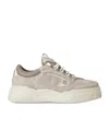 Fendi Gray Leather Low-tops In Gray