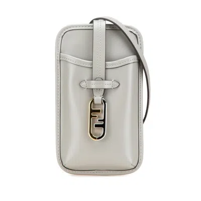 Pre-owned Fendi Gray Leather Shoulder Bag ()