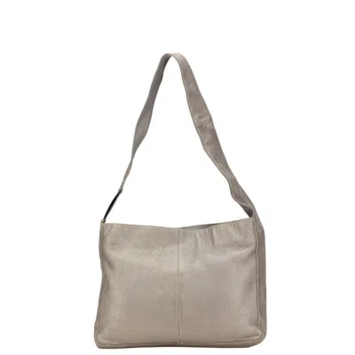 Pre-owned Fendi Gray Leather Shoulder Bag ()