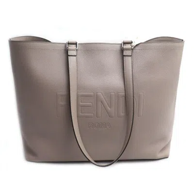 Pre-owned Fendi Gray Leather Tote Bag ()