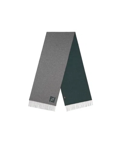 FENDI FENDI FF MOTIF FRINGED-EDGE SCARF
