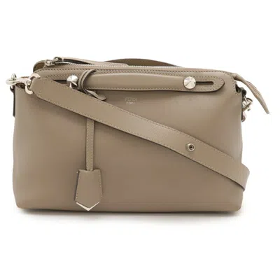 Pre-owned Fendi Grayish Leather Handbag Shoulder Bag ()