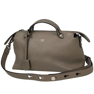 Pre-owned Fendi Grayish Leather Handbag Shoulder Bag ()