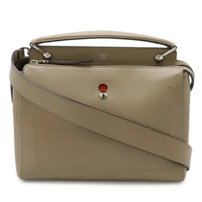 Pre-owned Fendi Grayish Leather Handbag Shoulder Bag ()