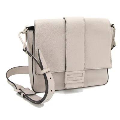 Pre-owned Fendi Grayish Leather Shoulder Bag ()