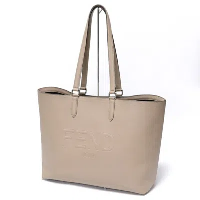 Pre-owned Fendi Grayish Leather Tote Bag ()