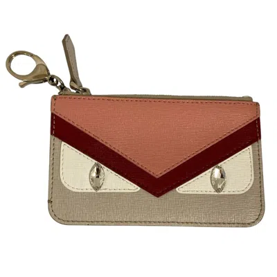 Pre-owned Fendi Grayish Multi-color Leather Coin Purse/coin Case ()