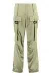 FENDI GREEN CARGO TROUSERS FOR WOMEN