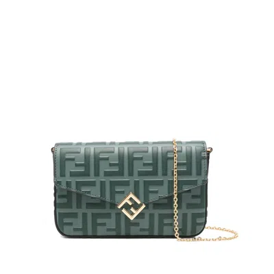 Fendi Green Clutch Bags Women